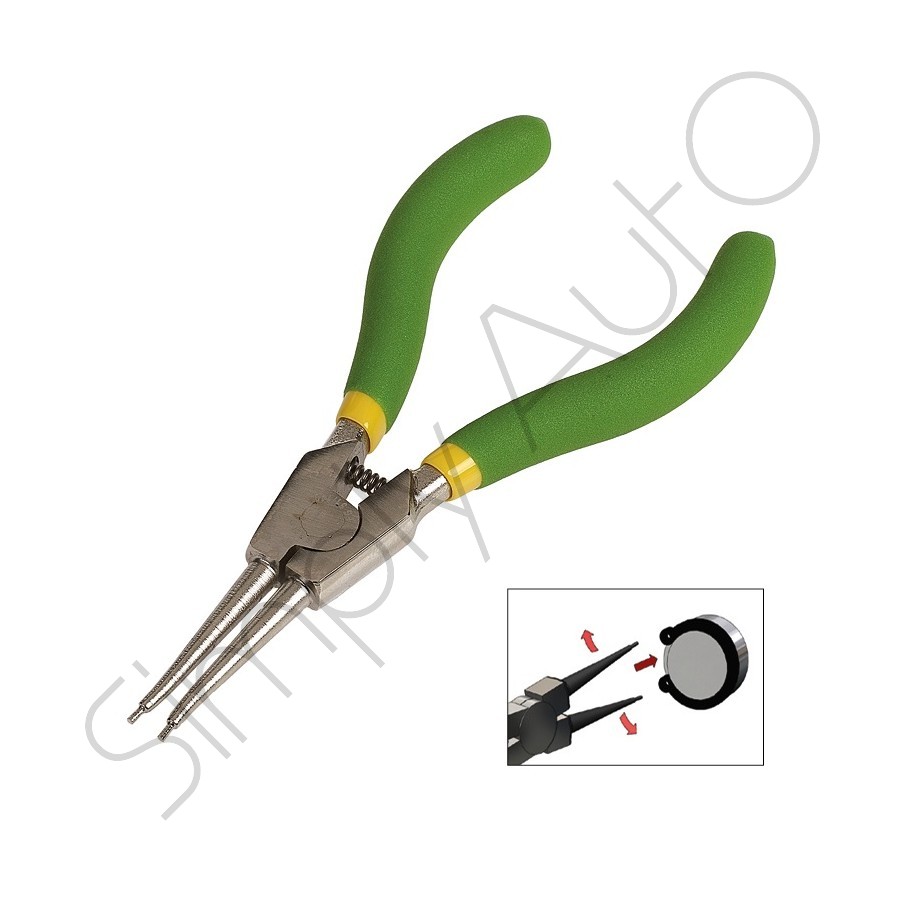 Pinza per anelli esterni elastici becchi dritti