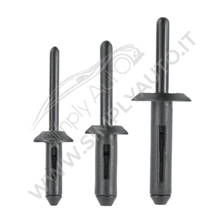 Rivetti graf in plastica nero