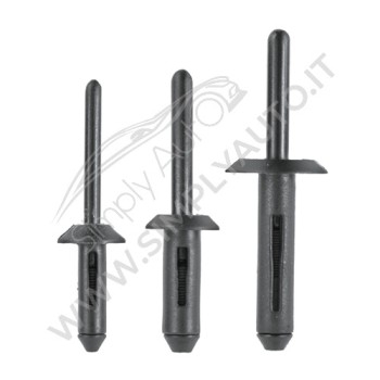 Rivetti graf in plastica nero