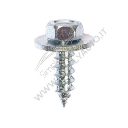 Viti 6.3x19 mm autofilettanti esagonale da 10 mm con rondella imperdibile zincata