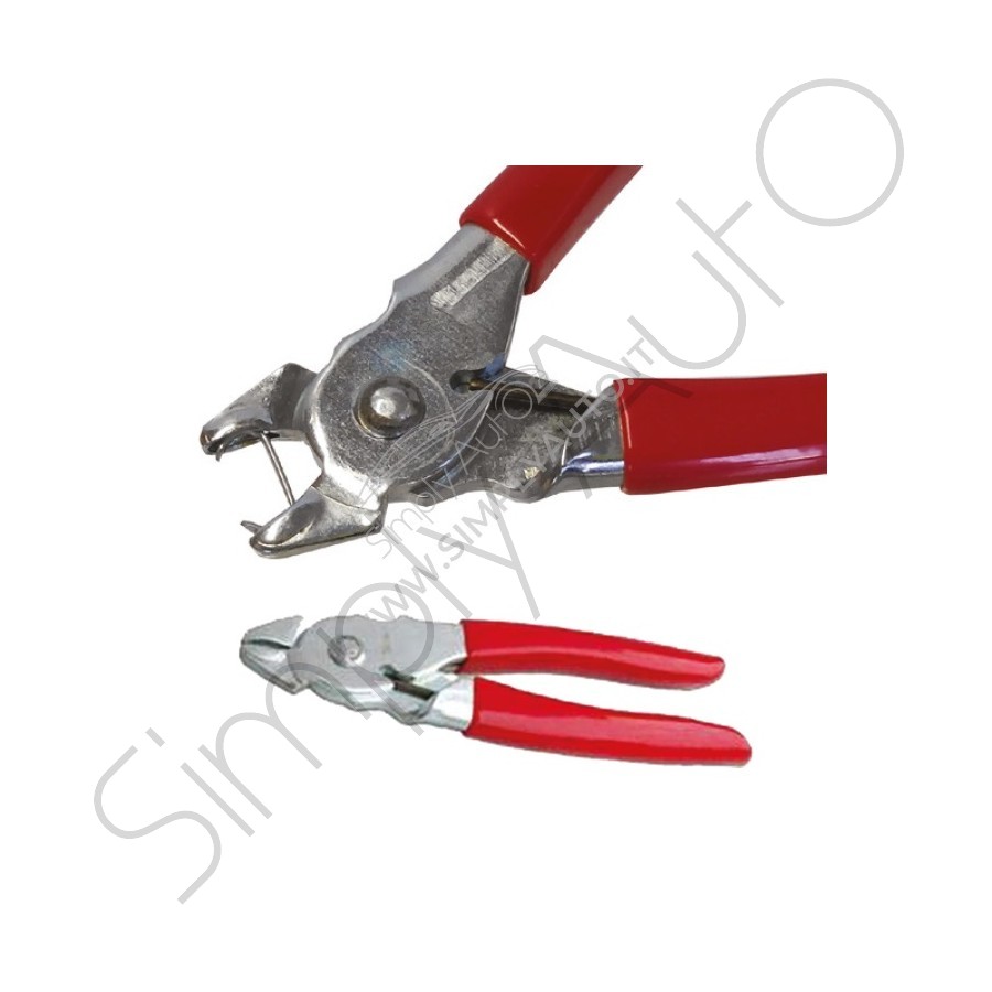 Pinza per serraggio ganci sedili