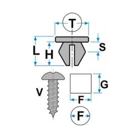 Madrevite per rivestimenti e ripari, Fiat, Alfa Romeo, Lancia, e Iveco vari modelli