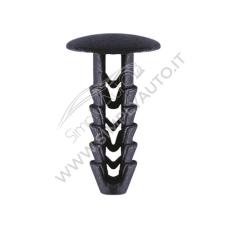 Bottone di fissaggio per foro Ø 6.5 mm, per rivestimenti interni, e ripari Fiat, Alfa Romeo, e Lancia vari modelli