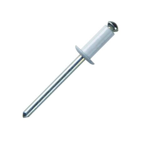 Rivetto fissaggio targa bianco