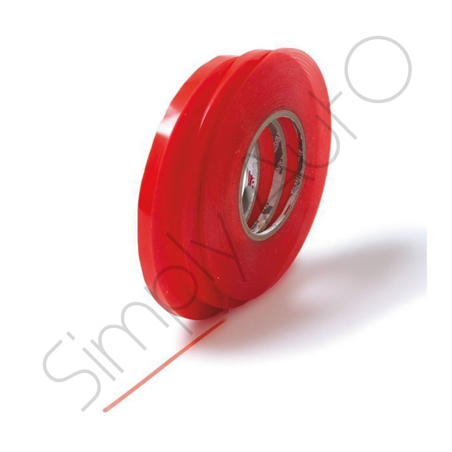 Nastro biadesivo trasparente elastico 6 mm x 10 mt