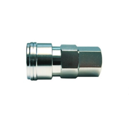 Rubinetto rapido femmina da 1/4" in acciaio