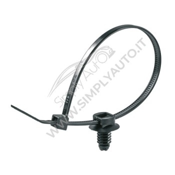 Fascette in nylon nera aggangio mobile 200x4.6 mm