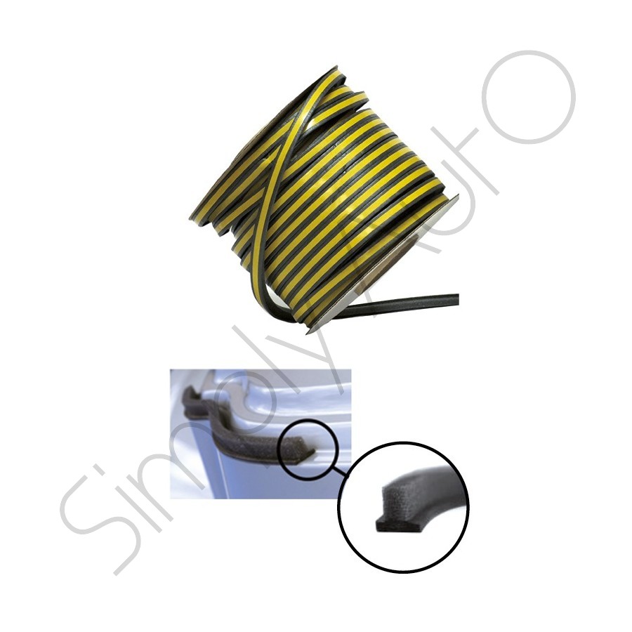 Cordolo spugnoso adesivo a T 8x10 mm - 25 mt