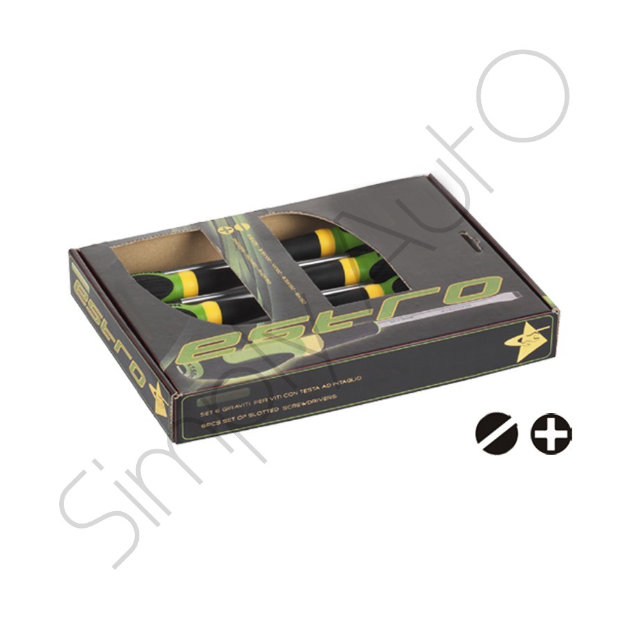 Set 6 giraviti per viti con testa ad intaglio e a croce ph
