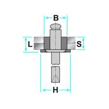 Rivetto specifico in alluminio completo di boccola in plastica per fissaggio motorino tergilunotto Peugeot e Citroen