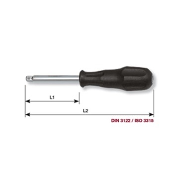 Impugnatura portabussole doppia da 1/4"

