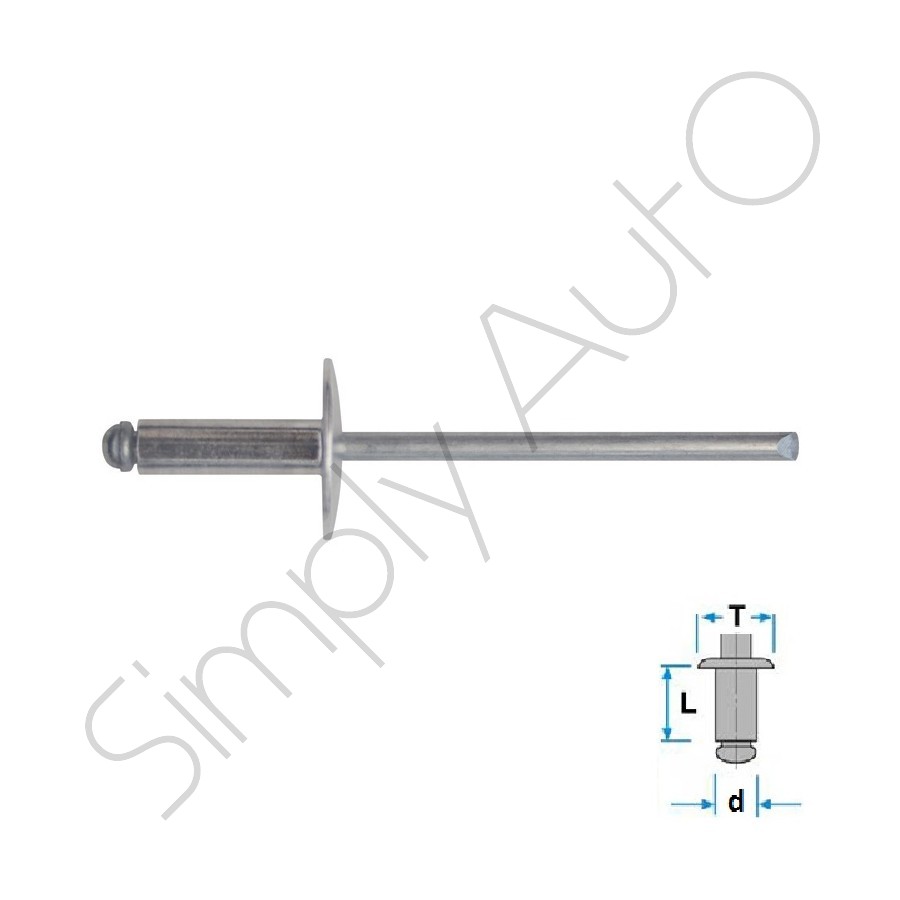 Ø 4.8x16 mm - T: 16 mm