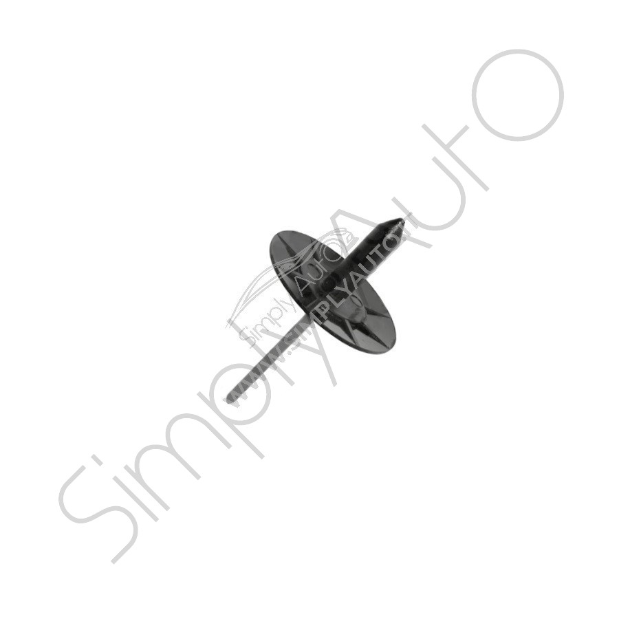 Rivetto in plastica nero testa larga Ø 15.5x30 mm per locari passaruota Ford vari modelli

