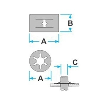 Minuteria metallica universale - C 2.3 mm
