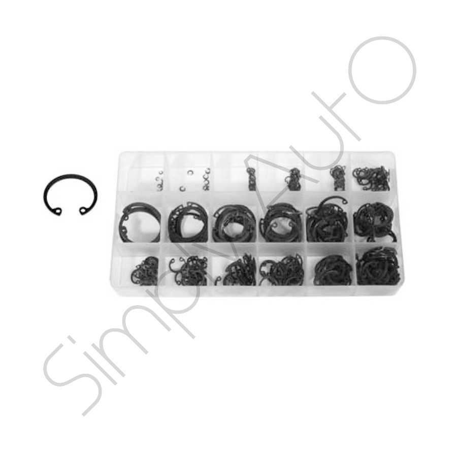 Kit 300 Seeger per interni da Ø 3 a Ø 32 mm