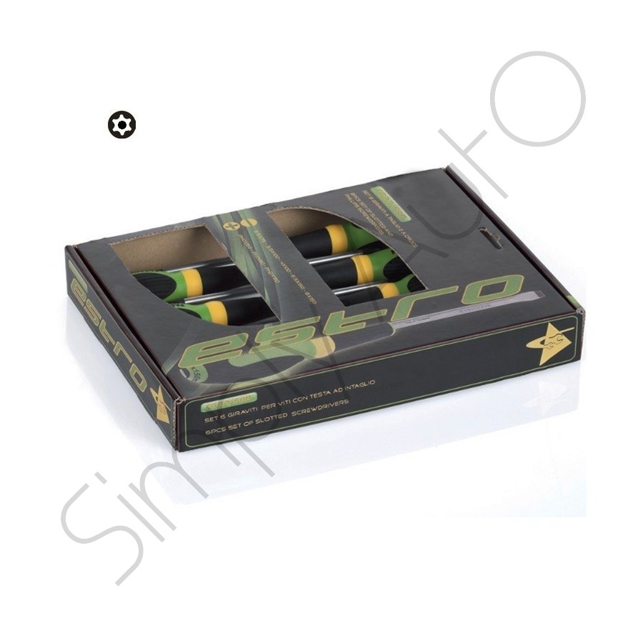 Set 6 giraviti per viti con impronta TX forata