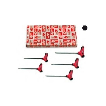 Serie 5 chiavi due teste maschio esagonale con testa sferica