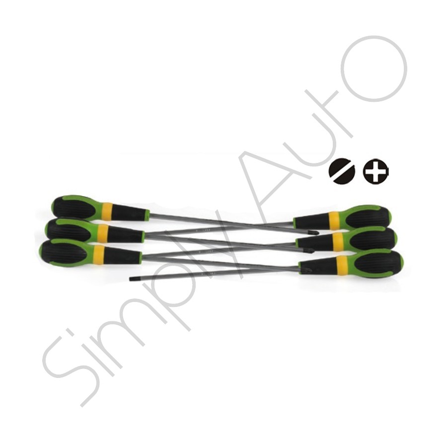 Set 6 giraviti extra-lunghi per viti con testa ad intaglio e a croce ph