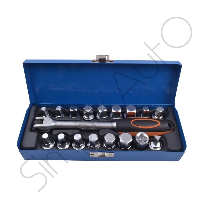 Serie bussole smontaggio tappi olio motore e pulegge distribuzione.
