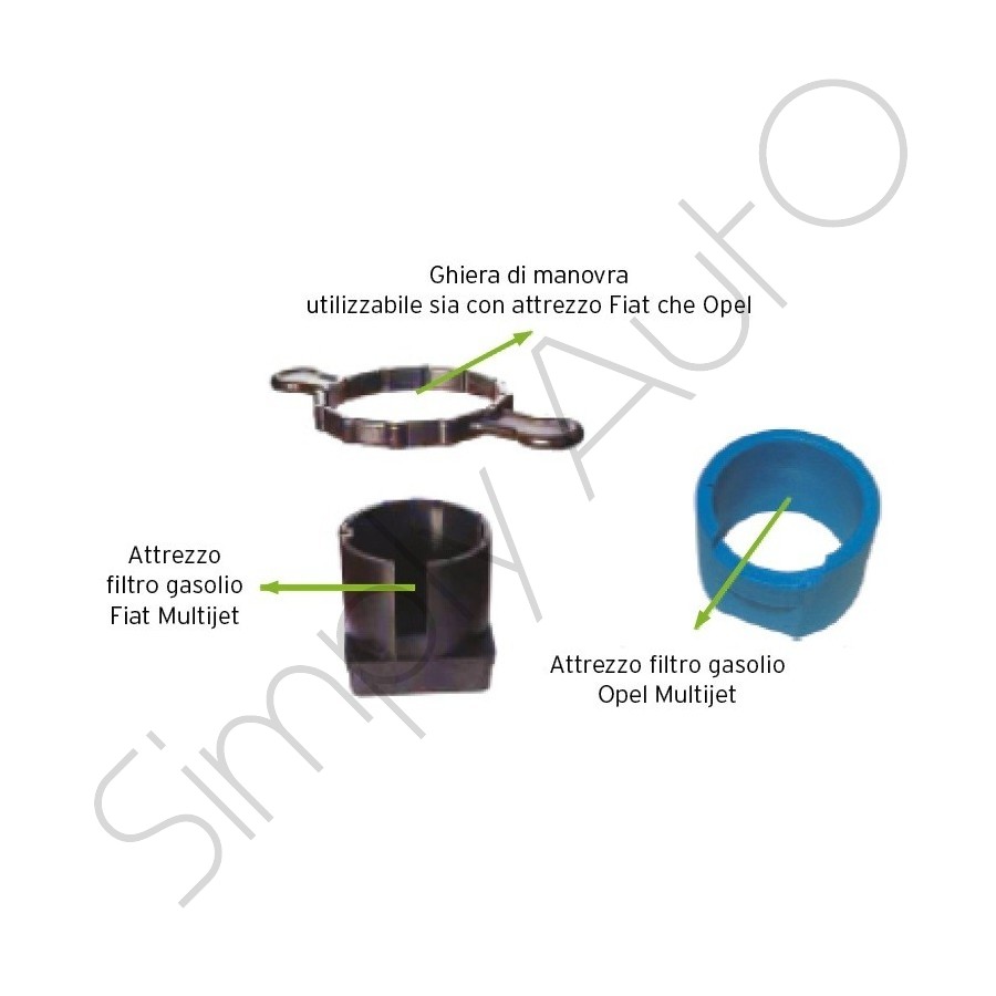 Chiave per filtro gasolio multijet Fiat e Opel