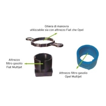 Chiave per filtro gasolio multijet Fiat e Opel