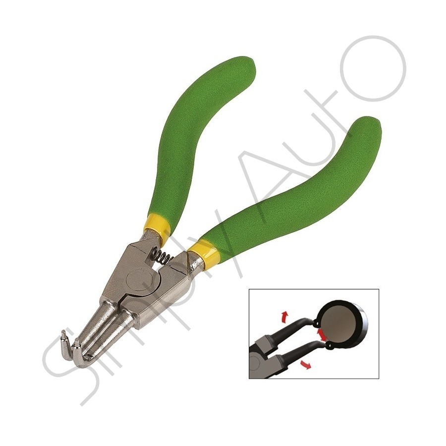Pinza per anelli esterni elastici becchi a 90°