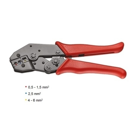 Pinze a cricchetto per terminali ISOLATI 0,5-6 mm²