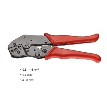Pinze a cricchetto per terminali ISOLATI 0,5-6 mm²