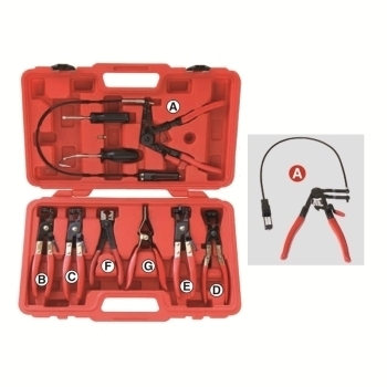 Kit di 7 pinze smontaggio fascette per tubi