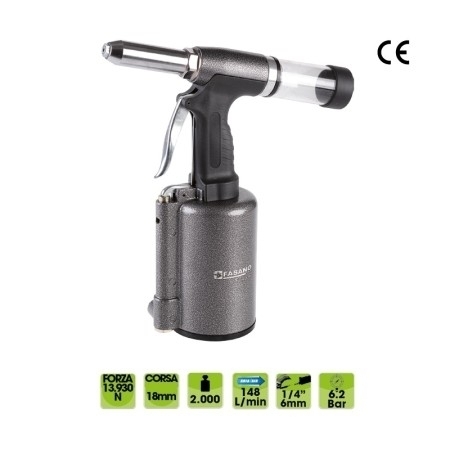 Rivettatrice pneumatica potenza 13.930N
