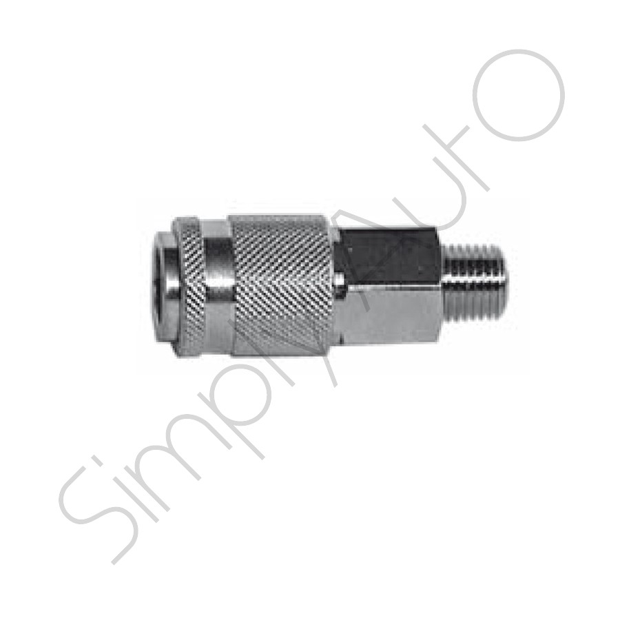 Rubinetto rapido maschio da 1/4" in acciaio