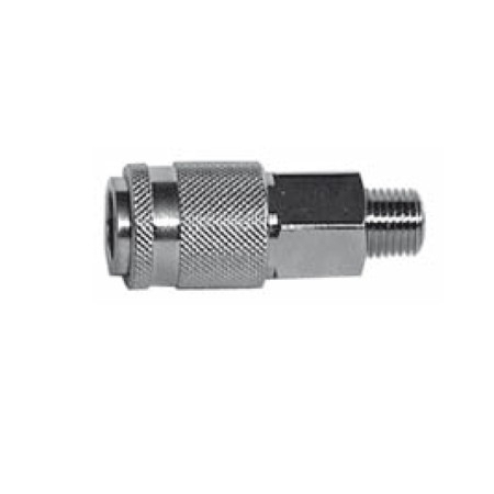 Rubinetto rapido maschio da 1/4" in acciaio