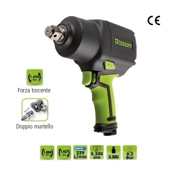 Avvitatore ad aria con attacco quadro da 3/4"
