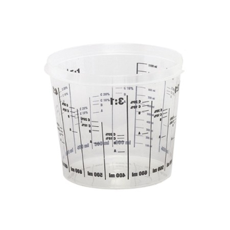Tazza in plastica graduata (2:1 a 7:1) ad alto spessore