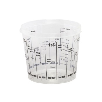 Tazza in plastica graduata (2:1 a 7:1) ad alto spessore